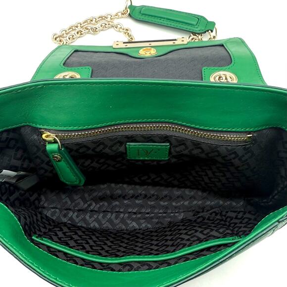 Diane von Fürstenberg DVF 440 Mini Shoulder Bag Emerald Green Leather Chain - Picture 7 of 16
